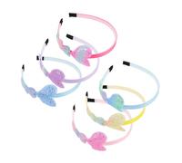 WOONEKY 6pcs Colorful Gradient Heart Headbands Soft Comfortable Hairbands with Sweet Heart Shapes Multi-color Hair Accessories for Parties and Daily Wear