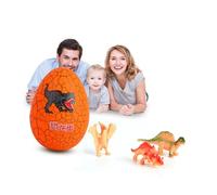 WOONEKY 6pcs Cracked Egg Dinosaur Colorful Plastic Eggs with Small Dinosaur Figures Educational Playset for Enhances Creativity and Imagination Random Colors Random Color