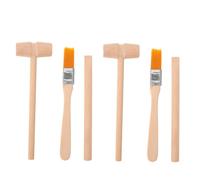WOONEKY 6pcs Digging Tool Gem Digging Kit for Paleontology Kit for Dino Garden Kit Digging for Gems Bulk Dinosaur Eggs Excavation Dig Kit Hammer Digging DIY Wooden Khaki