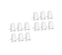 WOONEKY 6Pcs DIY Clockwork Movements for Clay Crafts, Small Wind-Up Mechanism Accessories for Repair and Handmade Playthings, White Plastic Parts for DIY Robot