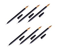 WOONEKY 6pcs Dual Tip Scratch Painting Pens for DIY Gifts Gold Head Needle Design High Grade Drawing Tools with Protective Caps for Detailed Art and Scraping