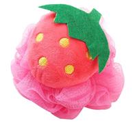 WOONEKY 6pcs Fruit Shaped Bath Ball Sponge Shower Mesh Ball Bathroom Supplies Great for Boys and Girls and Mesh Pouf Use