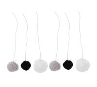 WOONEKY 6pcs Interactive Cat Scratcher Balls Hanging Toy for Indoor Cats Soft and Lightweight Balls for Playful Kittens Relieve Boredom Stress for Exercise