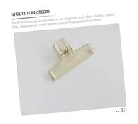 WOONEKY 6Pcs Large Decorative Binder Clips Transparent Acrylic Document Fasteners for Office School Scrapbook and Paper Organization