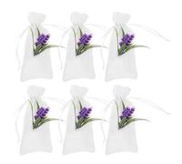 WOONEKY 6pcs Lavender Sachet Bags Empty Perfume Pouches Made of Breathable Cloth Delicate Design for Gifting and Wedding, Multi-functional Use Potpourri Bag for Home Fragrance and Air