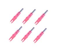WOONEKY 6pcs LED Lighted Arrow Nocks for Arrows Durable Bow Accessories with Hour Luminous Performance Manual Off Function for Archery Hunting Red