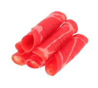 WOONEKY 6pcs Lifelike Artificial Beef Rolls for Hotpot Display Realistic Simulated Meat Props for Restaurant Decoration Fade Resistant Food Models for Bistro and Sushi Bar Ambiance