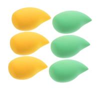 WOONEKY 6pcs Mango-design Beauty Makeup Sponge Set, Wet and Dry Dual-use Cosmetic Puff for Foundation and Powder, Soft Makeup Accessories for Women and Girls