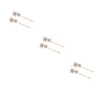 WOONEKY 6pcs Metal Rhinestone Star Bobby for Women Stylish Geometry Hair Accessories Elegant Five-point Hair Clips for Occasions for Girls Updos and Buns