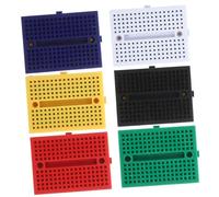 WOONEKY 6pcs Mini Breadboards for Science Experiments Solderless Small Circuit Boards with Secure Pins Prototyping Boards for Electronic Projects and Laboratory Use