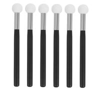 WOONEKY 6pcs Mushroom Head Concealer Sponge Brush with Wood Handle Wet and Dry Versatile Makeup Applicator for Foundation and Powder Reusable Beauty Tool for Precise Contouring and