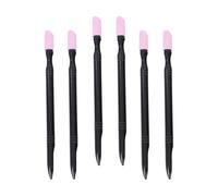 WOONEKY 6pcs Nail Scrub Stick and Emery Board Set Nail File and Cuticle Pusher for Manicure Black Sanding Files for Professional Art and Care at Home