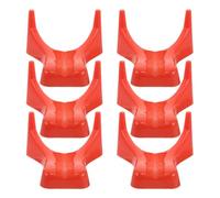WOONEKY 6Pcs Orange Football Display Stands with Non-Slip Base, Kicking Tee Set for Youth High School Football Practice and Sports Room Organization