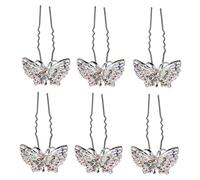 WOONEKY 6pcs Pearl Diamond Hair Fork Bridal Wedding Hair Pins for Women Stylish Headwear Headdress