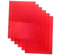 WOONEKY 6pcs Pvc Light Diffuser Sheets Colored Light Gels for Art Projects and Scrapbooks with Steady Color Temperature and Color Mixing Features, Lightweight Red Filter Sheets