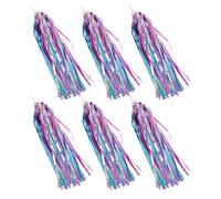 WOONEKY 6pcs Scooter Handlebar Tassels Bicycle Streamer Ribbons for Boys Tricycle Bike Accessories Quick Install UV Resistant Fun Visibility Enhancer