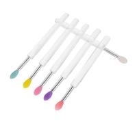 WOONEKY 6pcs Silicone Makeup Applicator Lip Brush Stick Lip Applicator Scrub Brush Balm for Gloss