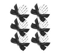 WOONEKY 6pcs Skull Hairpin Halloween Gothic Bow Claw Clip Bone Barrettes Devil Hairslides Hair Accessories for Cosplay Costume Party