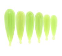 WOONEKY 6Pcs Soft PVC Casting Lure Practice Plugs Set with Night Glow (5G, 7G, 10G, 12G, 15G, 20G) for Fishing Casting Training and Young Anglers Accessory