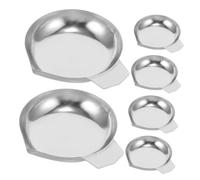 WOONEKY 6pcs Stainless Steel Weighing Dishes Rustproof Electronic Scale Trays for Jewelry Powders Lab Supplies High Precision Mini Weigh Boats for Accurate Measurements