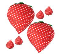 WOONEKY 6Pcs Strawberry Pin Cushions for Sewing and Needlework Reusable Delicate Sewing Pin Holder for Cross Stitch Embroidery DIY Crafts Practical Needle Storage and Safety