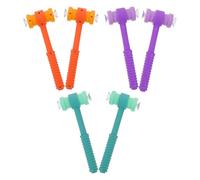 WOONEKY 6pcs Suction Cup Hammer Montessori Educational Pounding in Orange Green Purple Early Learning Reaction Game for Brain Development and Fine Motor Skills at Home Classroom