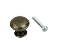 WOONEKY 6pcs Vintage Mushroom Cabinet Pull Handles Cupboard Drawer Knobs with Metal Screws Classic Floral Pattern Solid Hardware for Wardrobe Furniture