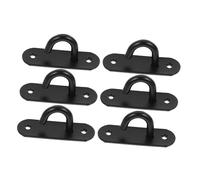 WOONEKY 6pcs Wall Mount Resistance Band Anchors Strength Training Bars Workout Wall Mount Anchor Exercise Band Yoga Bracket Black