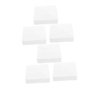 WOONEKY 6pcs White 4 Inch PVC Pyramid Fence Post Caps Deck Post Covers Outdoor Mailbox Railing Protectors for Garden Patio Fencing