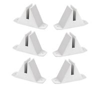 WOONEKY 6pcs White Picket Fence Support Bases for Garden and Christmas Tree Fences, Anti-tip Stand Feet for Outdoor Privacy Screens and Room Divider Posts