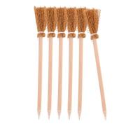 WOONEKY 6pcs Witch Broom Writing Pencils for Halloween Creative Pencils Made from Pine for Arts Crafts and Classroom Supplies Enchanting Party Favors for Teens and Adults