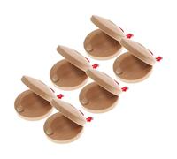 WOONEKY 6Pcs Wooden Finger Castanets Percussion Instruments for All Ages Easy to Play DIY Musical Instruments Develops Coordination Artistic Expression