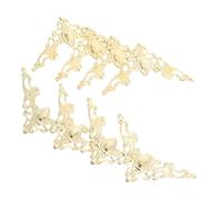 WOONEKY 80pcs Antique Iron Metal Corner Protectors Hollow Triangle Edge Guards for Scrapbook Photo Album DIY Craft Jewelry Box Lightweight Vintage Decorative Book Corners