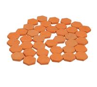 WOONEKY 80pcs Red Hexagonal Miniature Brick Model DIY Building Blocks for Fairy Garden Micro Landscape, Small Wall Bricks Ornament for Dollhouse and Sand Table Decoration