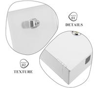 WOONEKY 86 Type Lockable Wall Socket Protector Cover Metal Electrical Outlet Safety Lock Box Key Waterproof Childproof Electrical Outlet Guard for Indoor and Outdoor Use