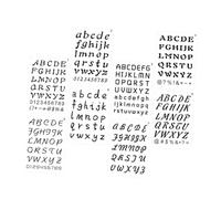 WOONEKY 8Pcs Alphabet Number Stencils Pet Reusable Templates for DIY Painting Craft Art Projects Lettering Calligraphy Guides