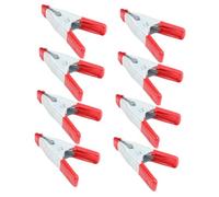 WOONEKY 8pcs Carbon Steel Spring Clamps Heavy Duty Alligator Clips with Rubber Grip for Outdoor Camping Tent Tarpaulin Clamp Holder