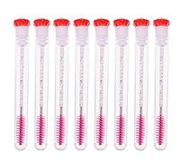 WOONEKY 8pcs Diamond Eyelash Applicator Set Refillable Tubes for Mascara Eyebrow Brush for Makeup Application and Eyelash Separation