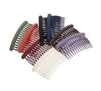 WOONEKY 8pcs Frosted Side Hair Combs Small and Large Fixed Hairpins for Women Multi-color Decorative Hair Clips for Thick and Fine Styling
