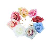 WOONEKY 8pcs Hawaii Party Hair Clips Bohemian Style Rose Flower Hairpins for Women Elegant Floral Accessories Vibrant Colors for Weddings Parties and Daily Wear