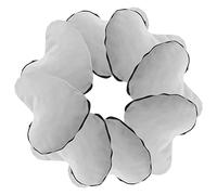 WOONEKY 8Pcs Heart Shaped Canvas Makeup Bag DIY Heat Transfer Blank Pencil Pouches for Creative Decoration Portable Zippered Travel Organizer for Toiletries Stationery