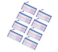 WOONEKY 8pcs Large Capacity Pencil Case Set for Students and Artists, Portable Oxford Cloth Pen Organizer with Anti-Scratch Aluminum Zipper, Suitable for Purse and Backpacks