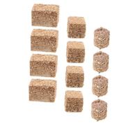 WOONEKY 8pcs Mini Hay Bales Decoration for Dollhouse Faux Autumn Craft Accessories for Fairy Gardens and Seasonal Decor Compact for Miniature Displays and Crafts