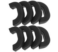 WOONEKY 8pcs Silicone Pan Handle Cover Heat Resistant Protector | Black, Wear Resistant and Easy to Clean, Fits Cast Iron Fryers and Pot Handles