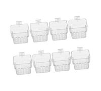 WOONEKY 8pcs Transparent Hydroponic Aquarium Plant Holders for Fish Tanks Wall-mounted Hanging Aquatic Planter Cups with Clear Visibility Easy Installation and Maintenance for Underwater