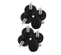 WOONEKY 8pcs Treadmill Adjusting Foot Pad Fitness Equipment Exercise Equipment Screws Gym Parts Mounting Bolts Exercise Repair Gym Accessories Black Rubber