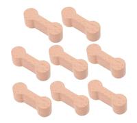 WOONEKY 8Pcs Wooden Train Track Connectors for Adapters for Creative Track Scenes Secure Stable Wooden Accessories for Train Play for Group Activities