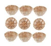 WOONEKY 9pcs Bamboo Parakeet Nest Hollow out Bird House for Parrots Easy to Install Durable Natural Material Hiding Place for Your