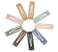 WOONEKY 9pcs Matte Snap Hair Barrettes for Women Durable Non Slip Hair Clips Blue Milk Tea Pink Colors for Styling Makeup and Everyday Use