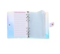 WOONEKY A6 PVC Laser Budget Planner Notepad with Loose-Leaf Cash Management Binder Set for Office and Personal Financial Planning